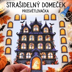 Strašidelný dům - Prosviť a přiřaď (PDF)