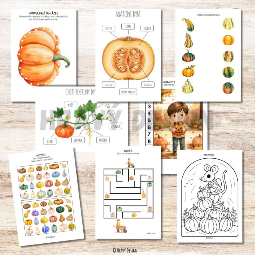 Dýně, dýňobraní - soubor aktivit
