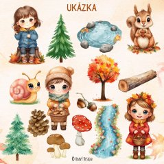 Podzim v lese - oboustranná výzdoba