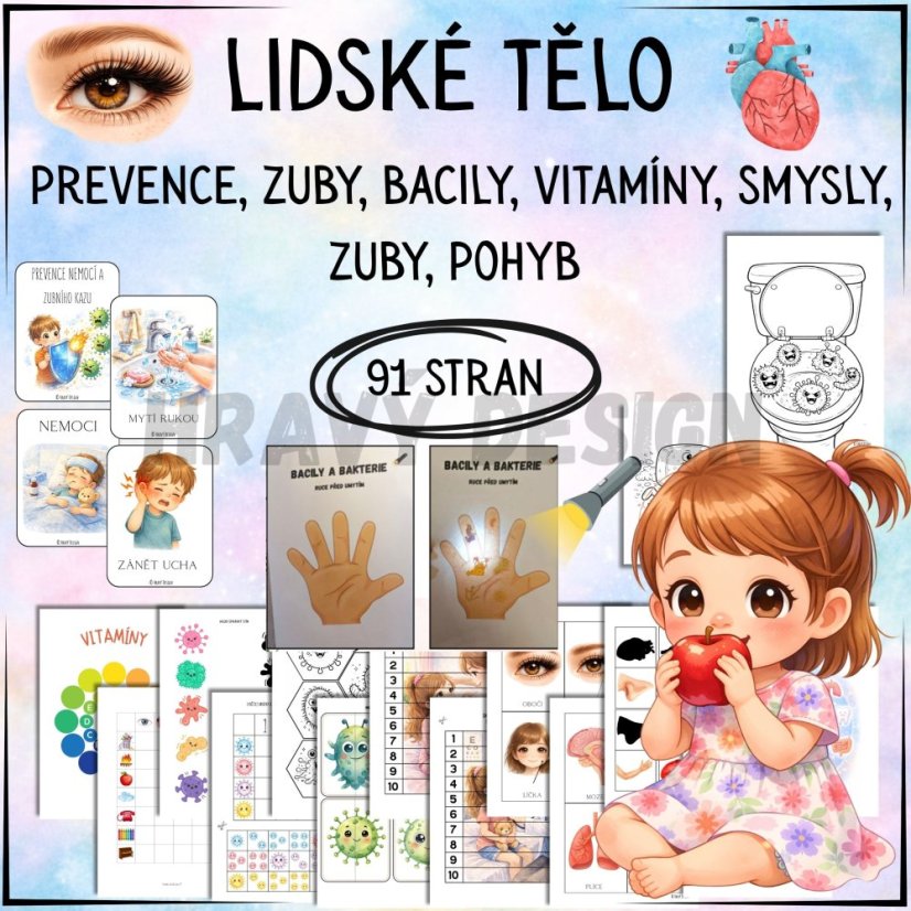 Lidské tělo - pracovní listy pro děti - MŠ - PDF 