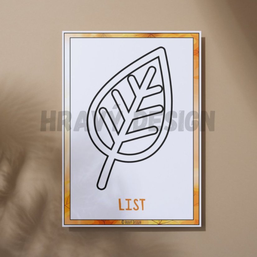 Podzimní šablona na plastelínu