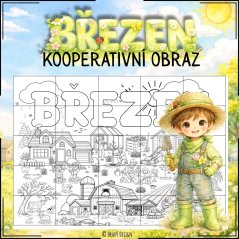 Kooperativní obraz - březen - PDF aktivity pro děti 
