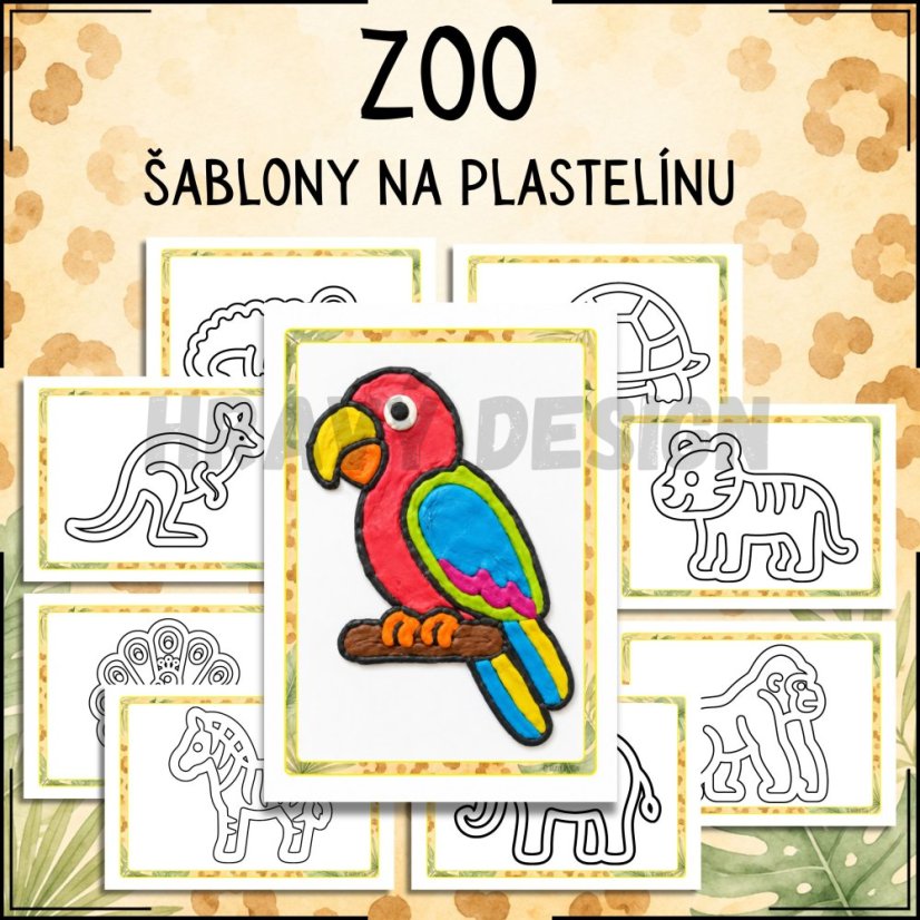 ZOO - šablony na plastelínu/modelínu 
