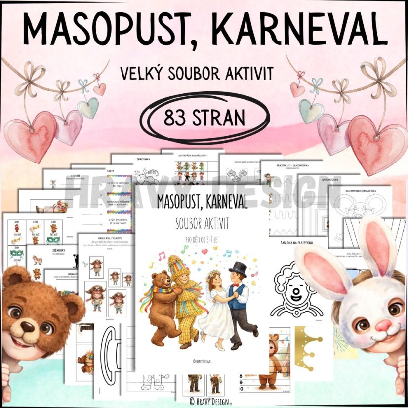 Masopust, karneval - PDF pro děti - MŠ 