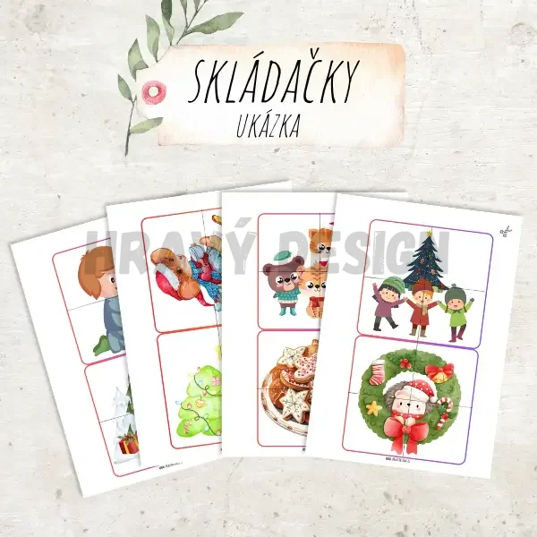 Foto: Vánoční skládačky pro děti od 2 let