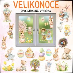 Velikonoční výzdoba - oboustranné obrázky - PDF pro děti Velikonoční výzdoba - oboustranné obrázky - PDF pro děti