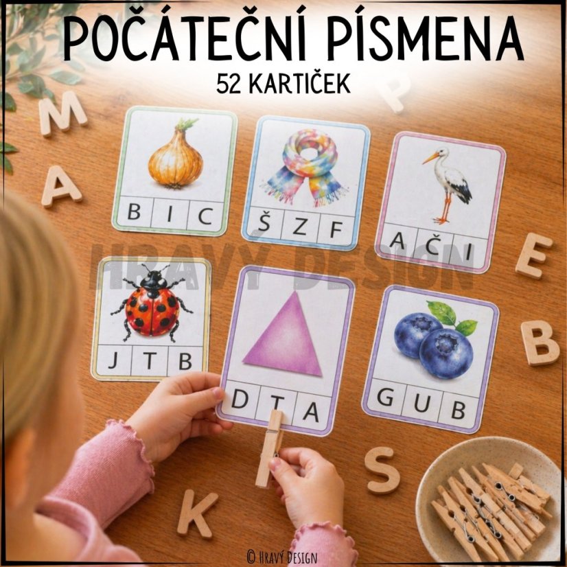 Počáteční písmena - kolíčkování