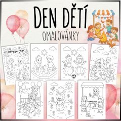 Den dětí - omalovánky - PDF aktivity pro děti 