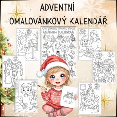 Omalovánkový adventní kalendář - Vánoce