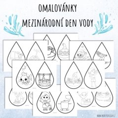 Foto: Světový den vody - omalovánky - kapky