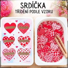 Srdíčka - Třídění podle vzoru