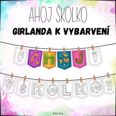 Foto: Ahoj školko - girlanda k vybarvení