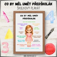 Co by měl umět předškolák - Plakát