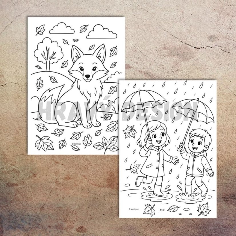 Podzimní omalovánky