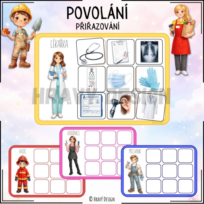 Povolání, řemesla - PDF pro děti MŠ