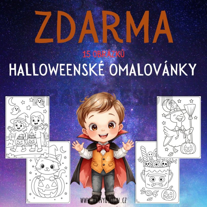 Halloweenské omalovánky - ke stažení zdarma 