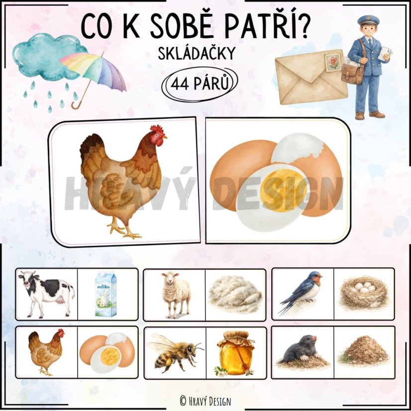 Co k sobě patří? Skládačky