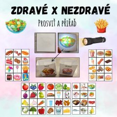 Foto: Prosvětlovací obrázky – Zdravé x nezdravé jídlo