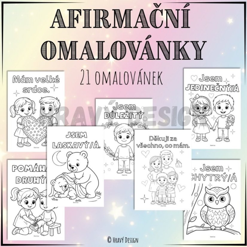 Foto: Afirmační omalovánky pro děti 