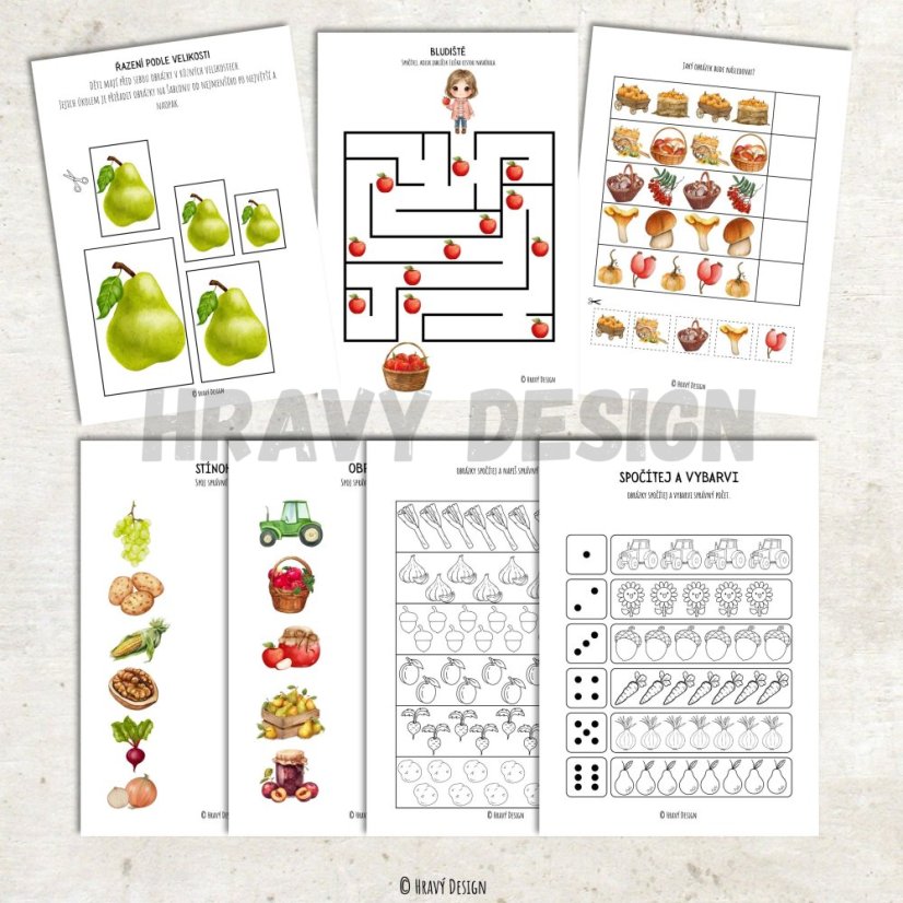 Podzimní sklizeň - plody a dary podzimu - soubor aktivit