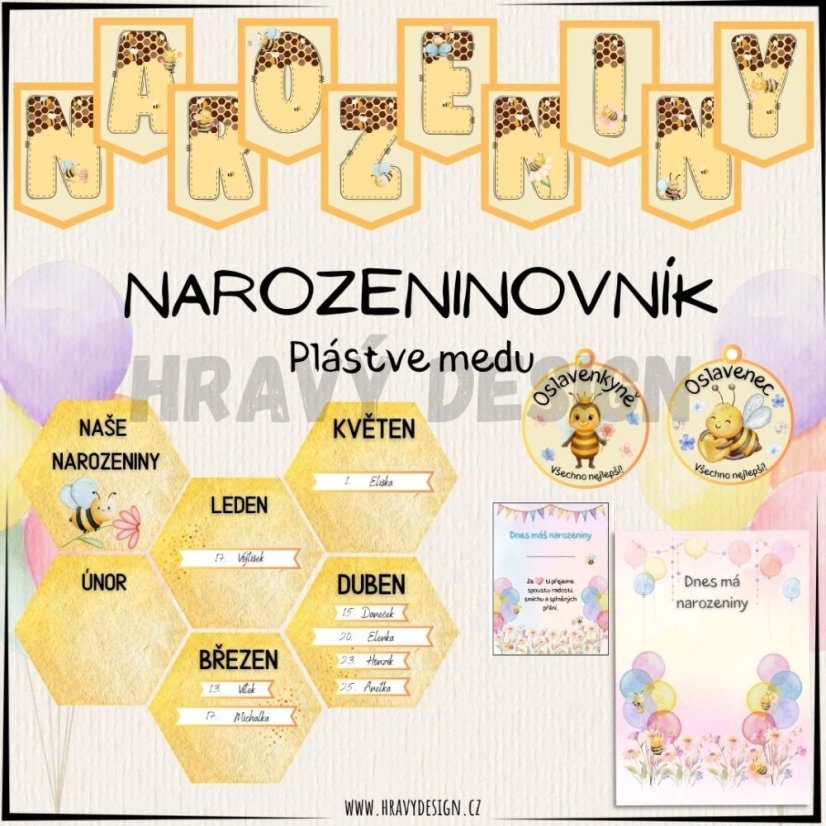 Foto: Narozeninovník - Plástve medu 