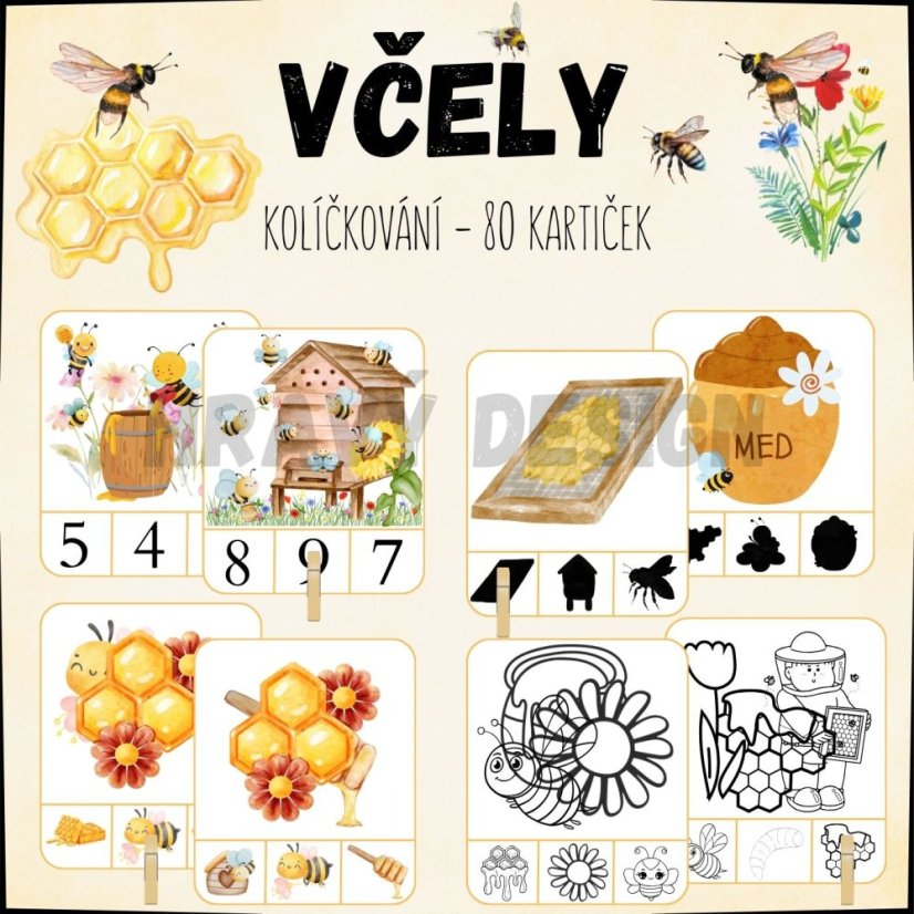 Foto: Kolíčkování - Včely