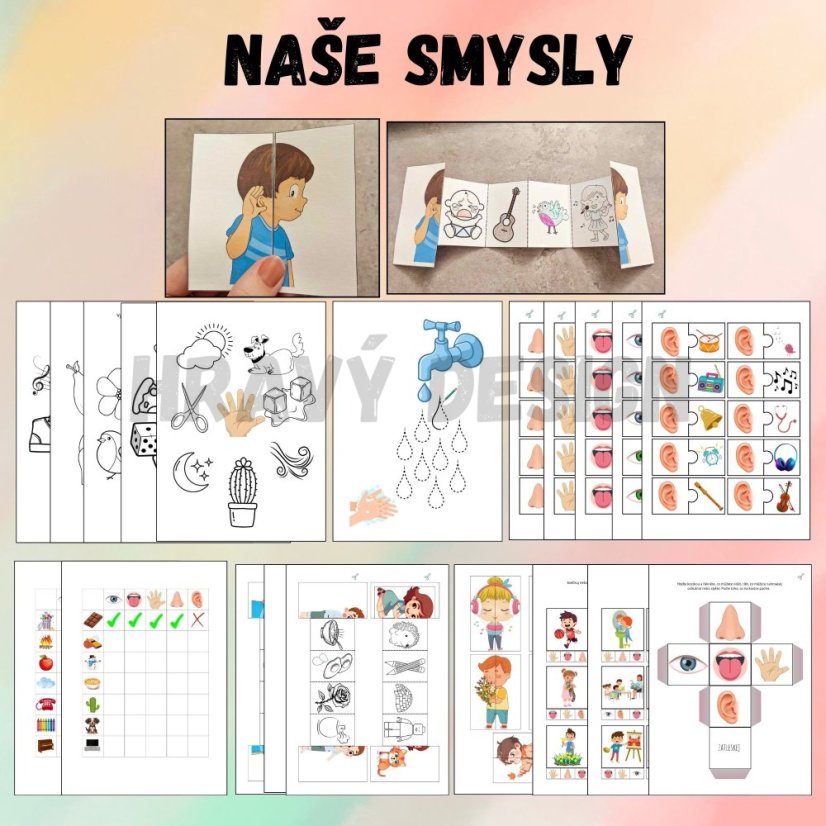Foto: Lidské smysly pro MŠ - Soubor aktivit - Hravý Design 