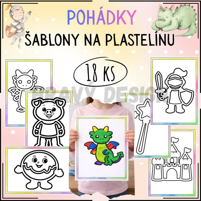 Pohádky - šablony na plastelínu - PDF pro MŠ 