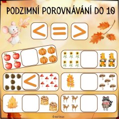 Podzimní porovnávání čísel do 10 Podzimní porovnávání čísel do 10