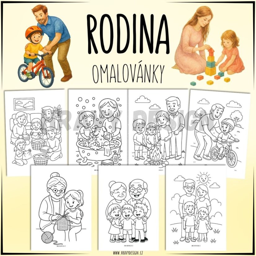 Rodina - Omalovánky