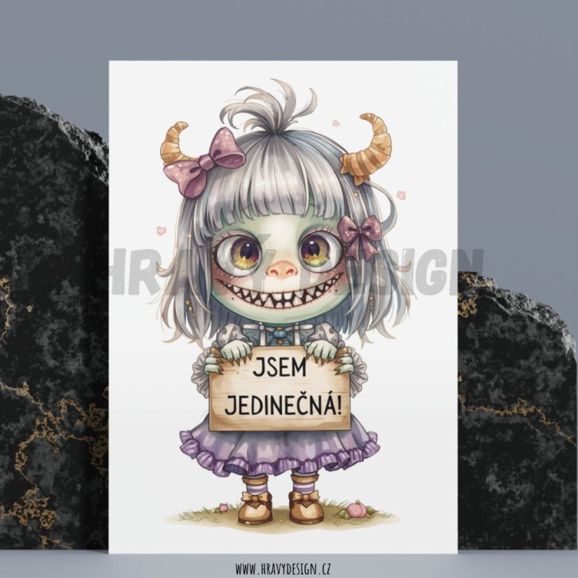 Halloweenská výzdoba - afirmační karty