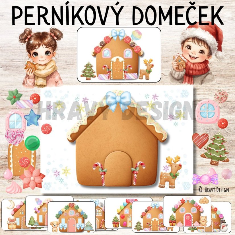 Zdobení perníkového domečku - PDF pro děti 