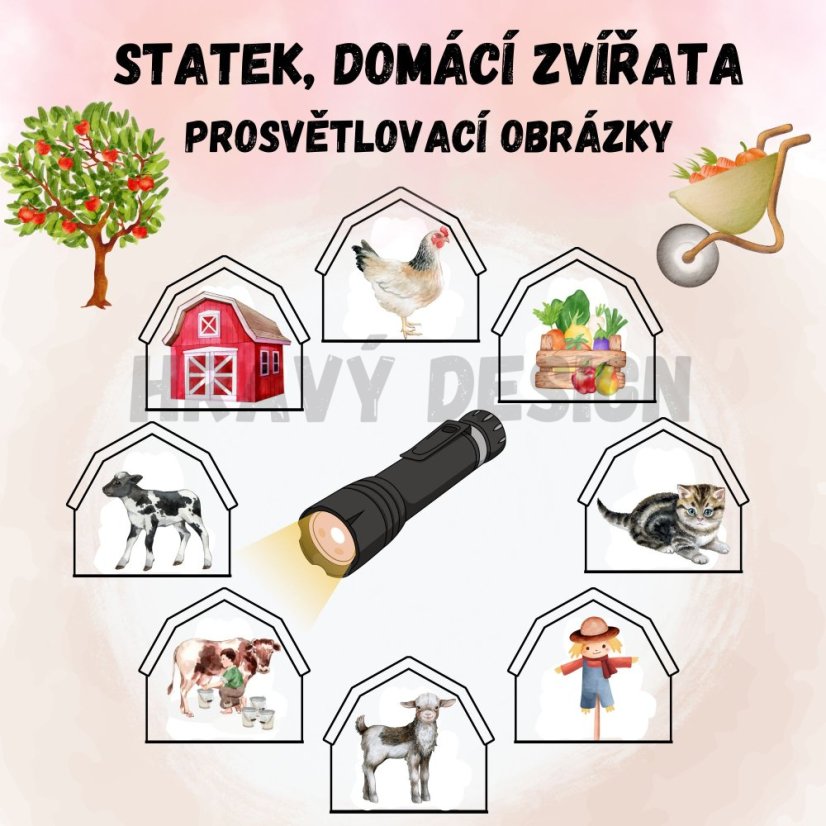 PROSVĚTLOVACÍ OBRÁZKY - DOMÁCÍ ZVÍŘATA, FARMA
