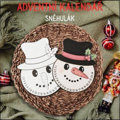 Adventní kalendář - sněhulák - tvoření pro děti 