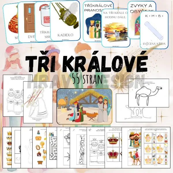 Tři králové - soubor pracovních listů a aktivit pro děti 