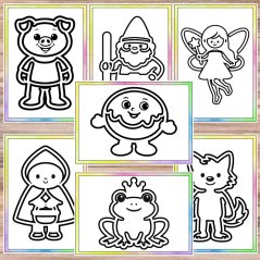 Pohádky - šablony na plastelínu