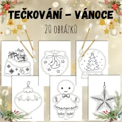 Tečkované obrázky - Vánoce