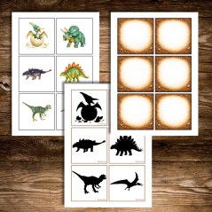 Dinosauři - prosvětlovací obrázky - PDF pro děti 