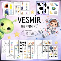 Vesmír pro nejmenší - soubor aktivit a her pro děti - PDF aktivity 