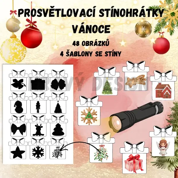 Foto: Stínohry Vánoce – Prosvětlovací obrázky 