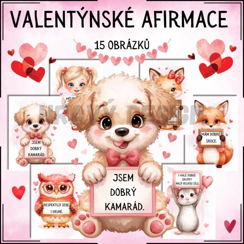 Afirmace pro děti - Valentýn - PDF