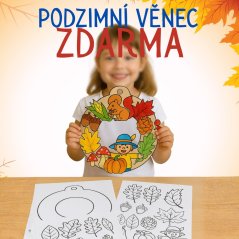 Podzimní věnec - tvoření s dětmi - zdarma ke stažení 
