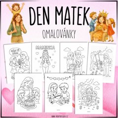 Den matek - Omalovánky