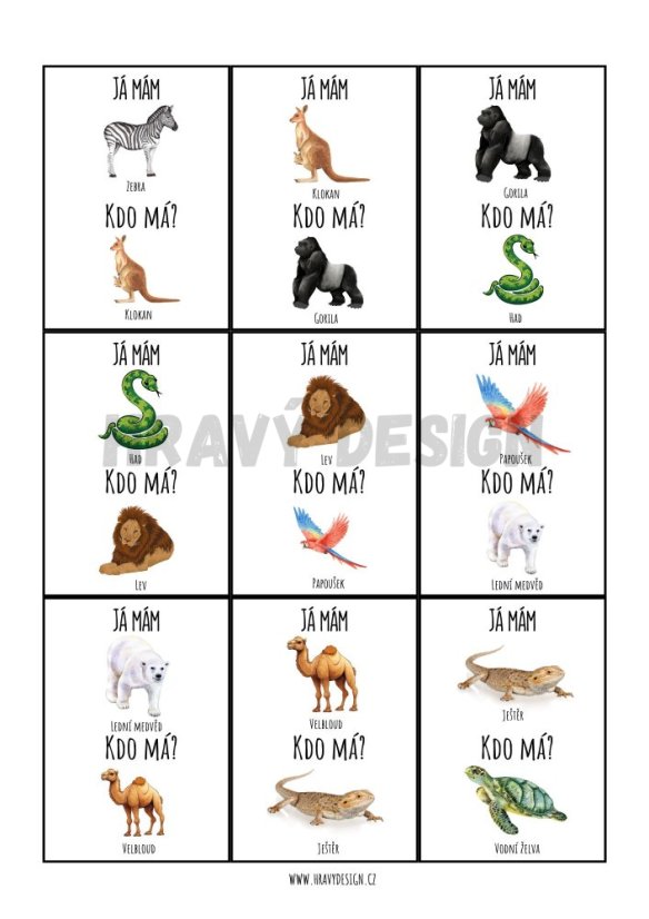 JÁ MÁM, KDO MÁ?  - ZOO, EXOTICKÁ ZVÍŘATA