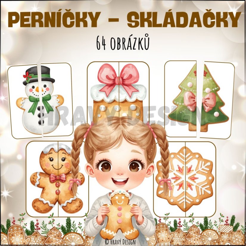 Perníčky - skládačky pro děti od 2 let - do MŠ i na doma