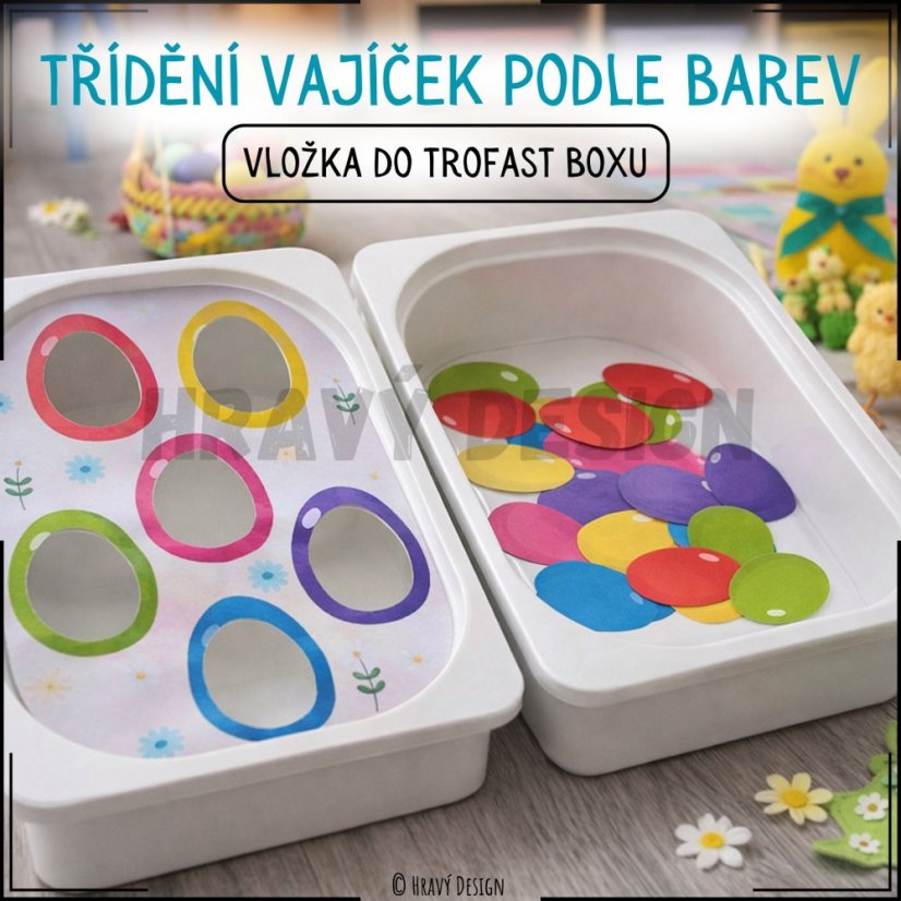 Třídění vajíček podle barev – vložka do TROFAST boxu