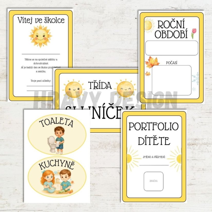 Třída sluníček - kompletní výzdoba