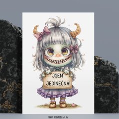 Halloweenská výzdoba - afirmační karty