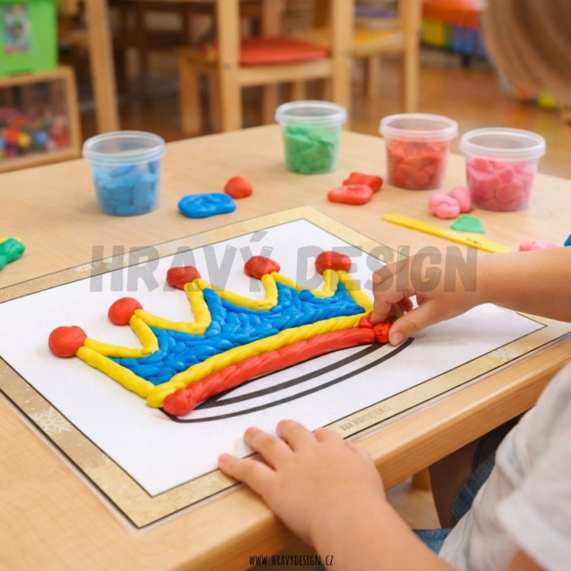 Tři králové - korunka - šablona na plastelínu 