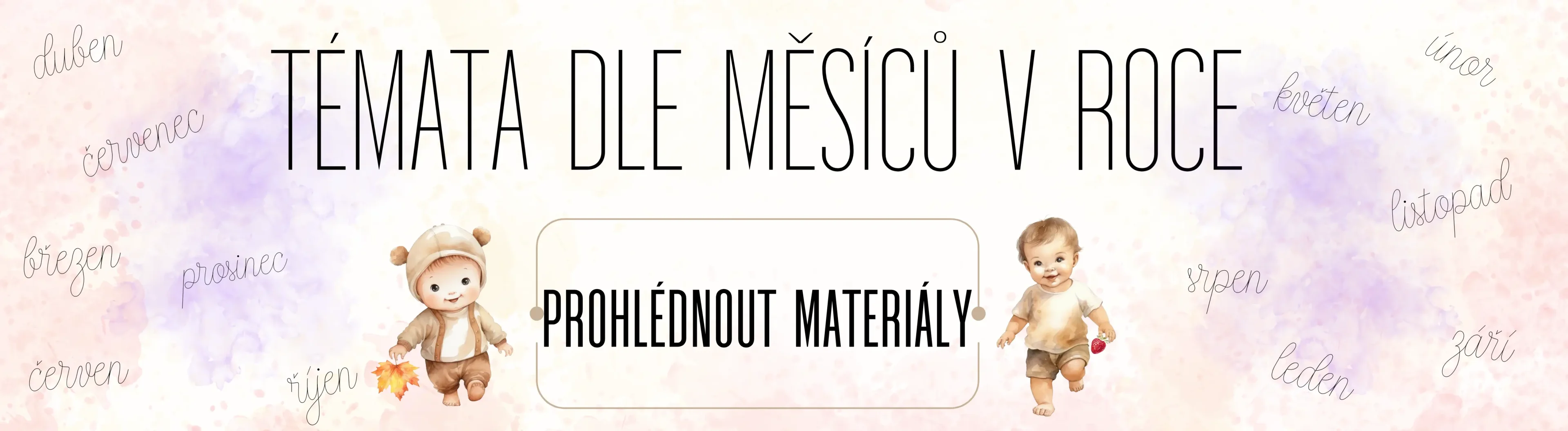 Výukové materiály dle měsíců v roce - Hravý design